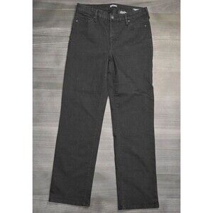 Buffalo David Bitton Jeans Alyssa 6/28 High Rise Straight Leg Stretch Black
